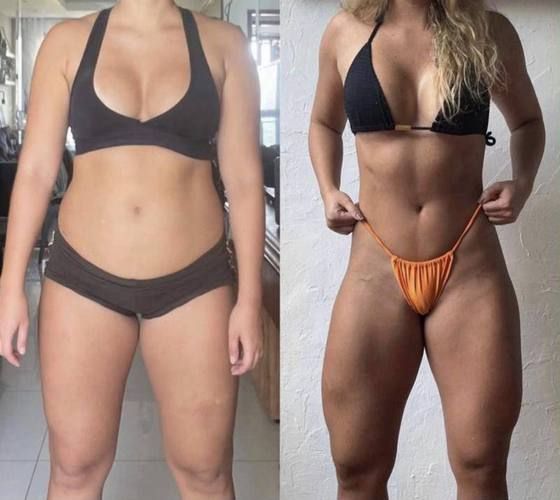 Antes e depois de aluna